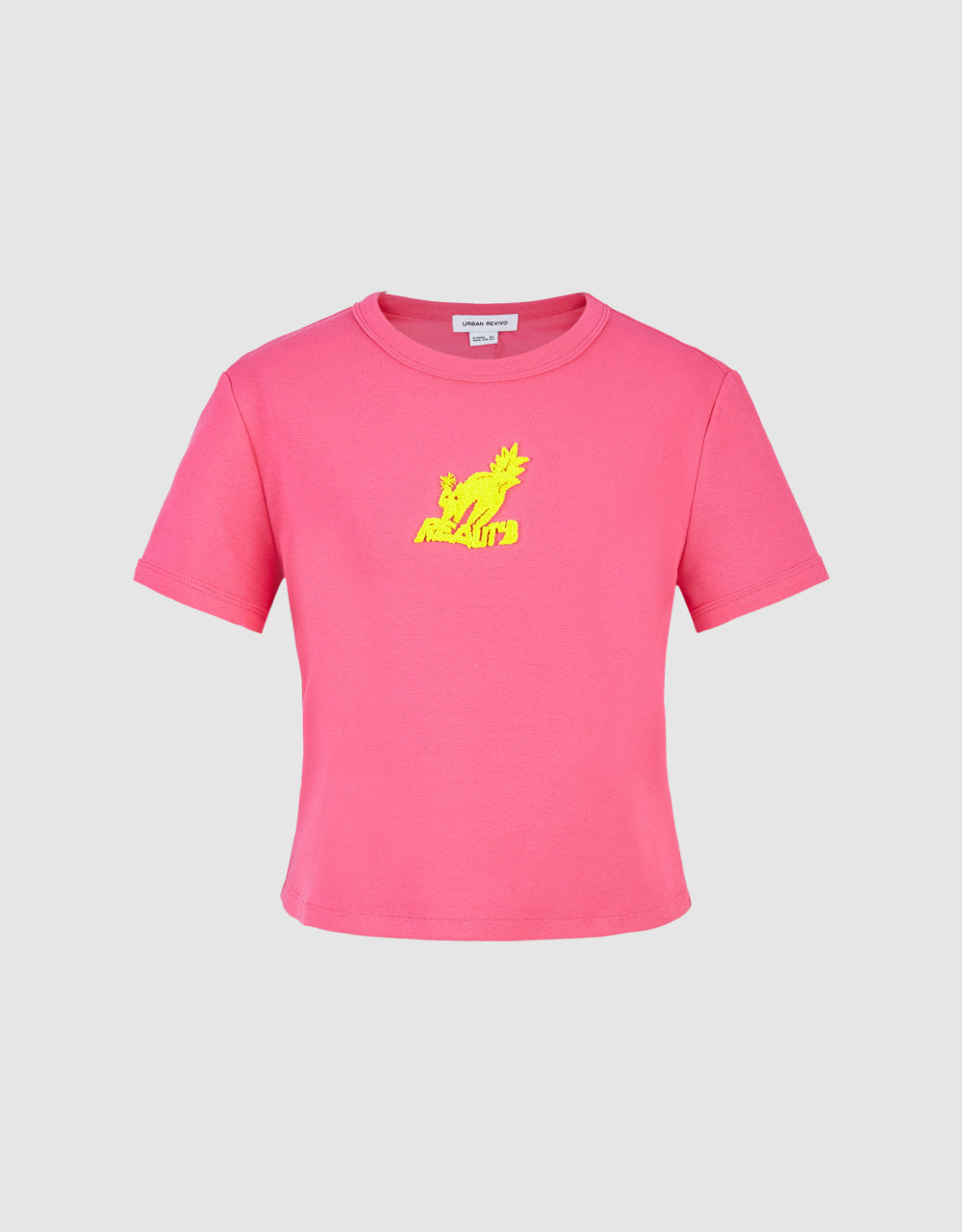 Cartoon Embossed Skinny T-Shirt