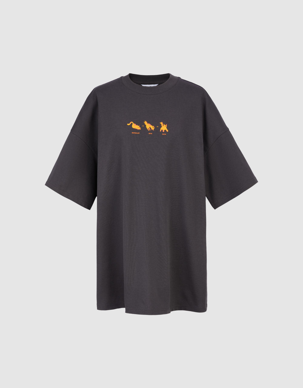 Cat Printed Crew Neck T-Shirt