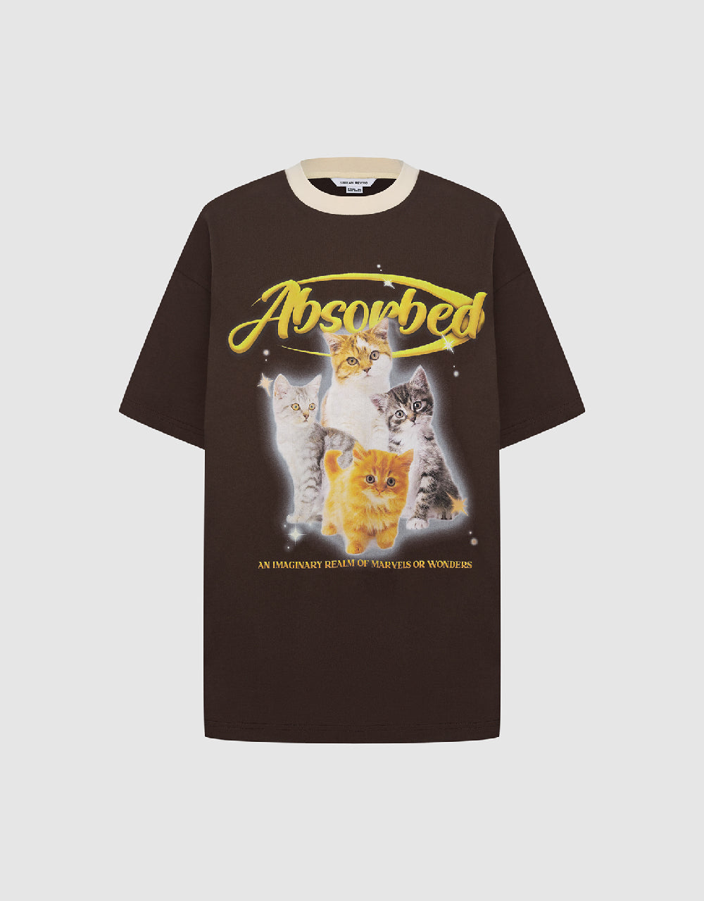 Cat Printed Crew Neck T-Shirt
