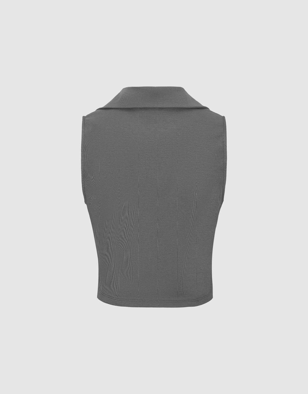 Zipper Front Knitted Vest