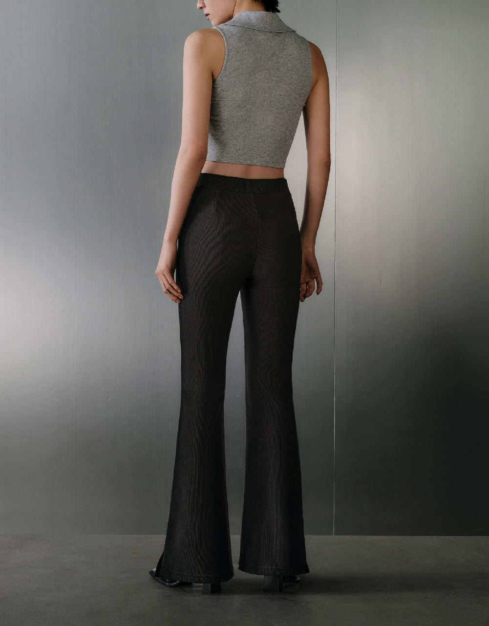 Zipper Front Knitted Vest