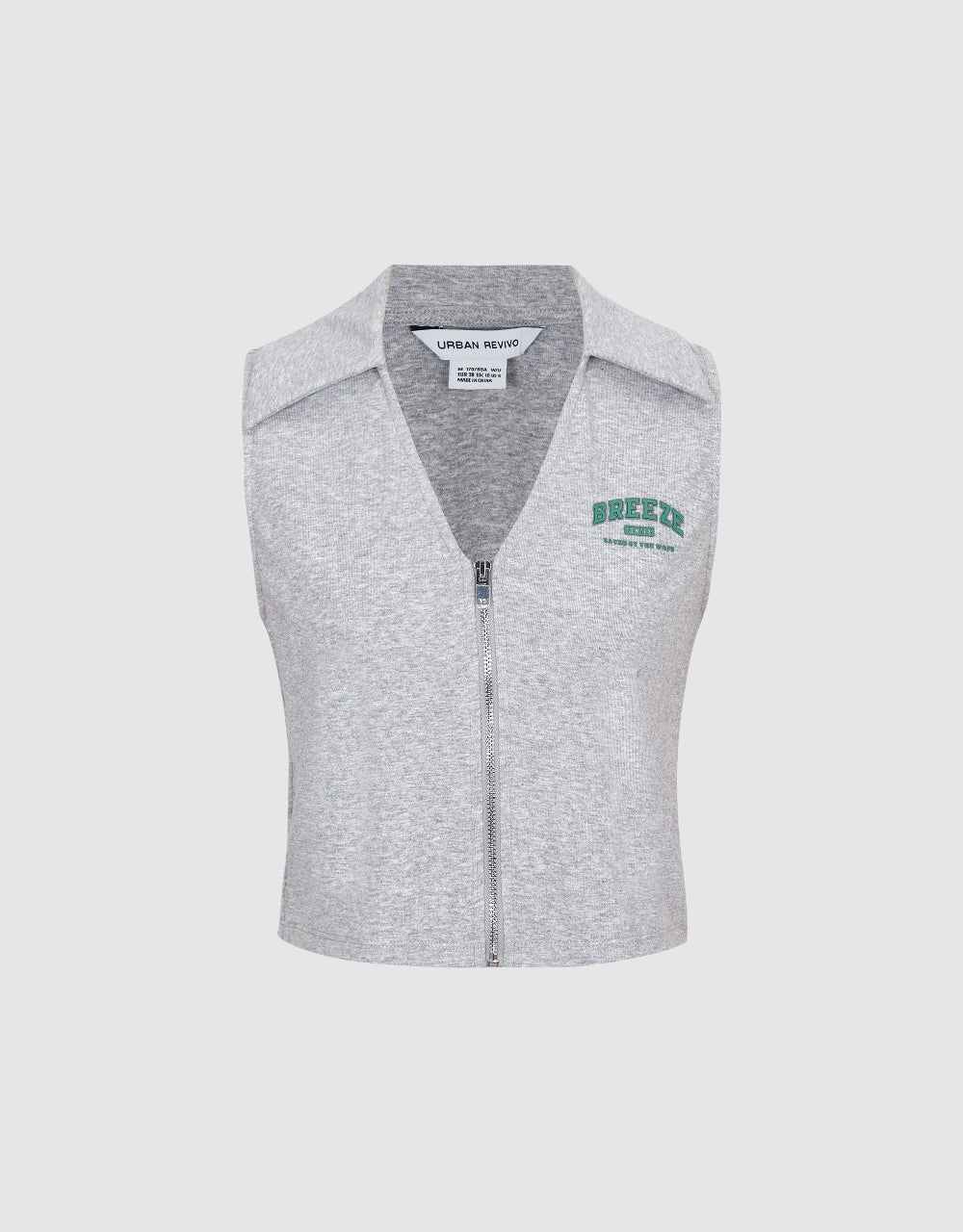 Zipper Front Knitted Vest