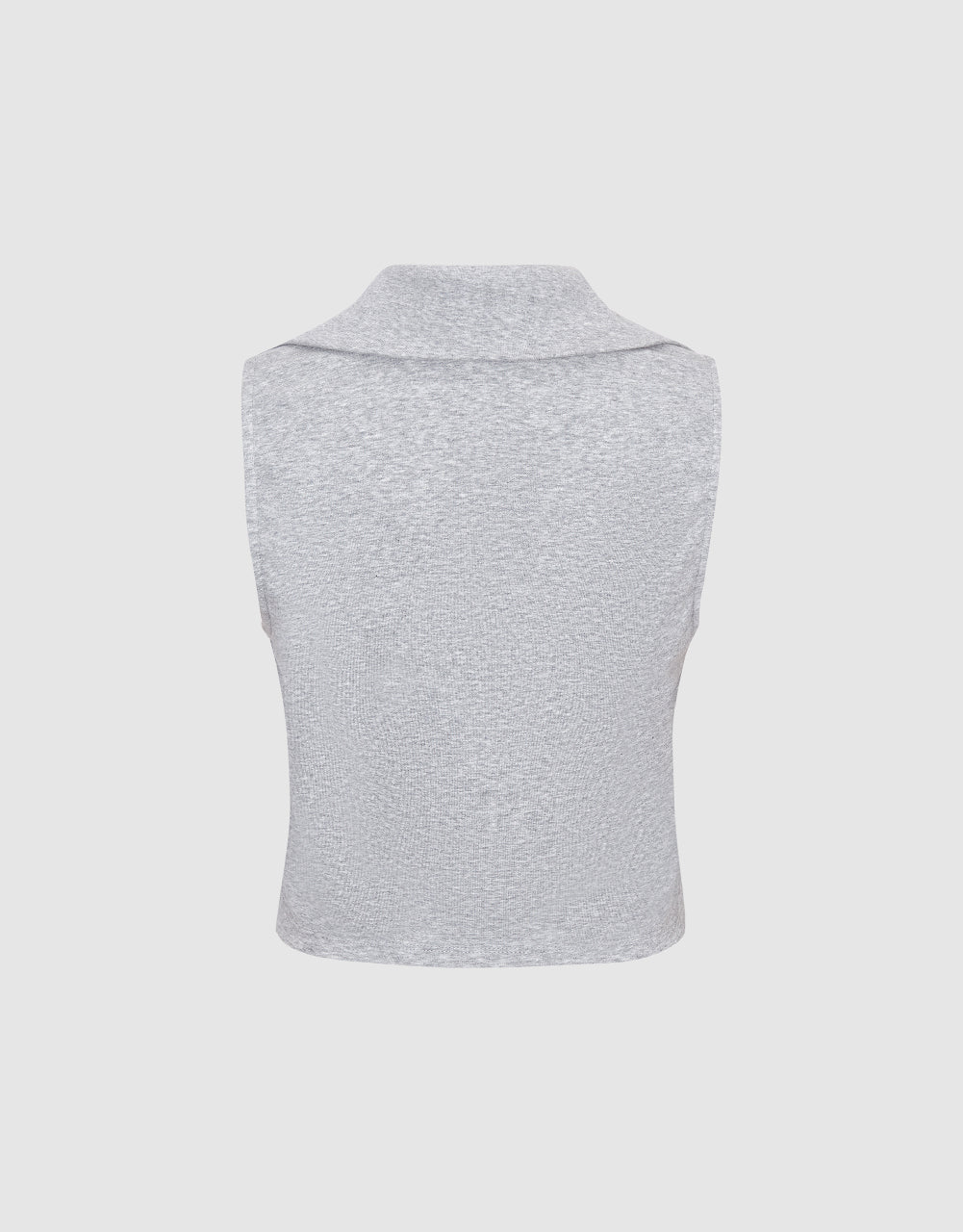 Zipper Front Knitted Vest