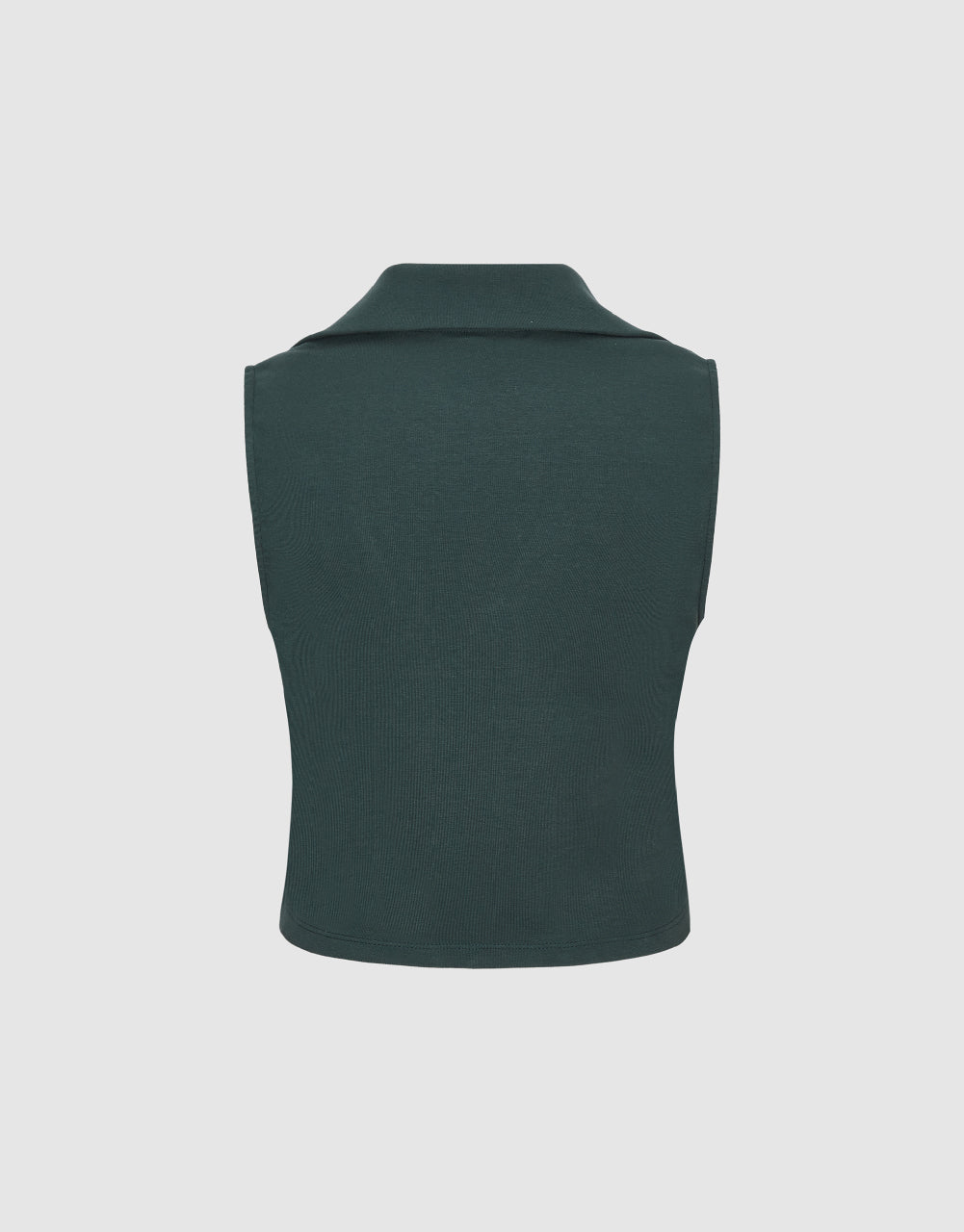 Zipper Front Knitted Vest
