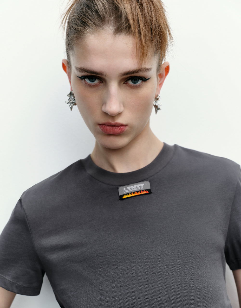 Letter Printed Crew Neck T-Shirt