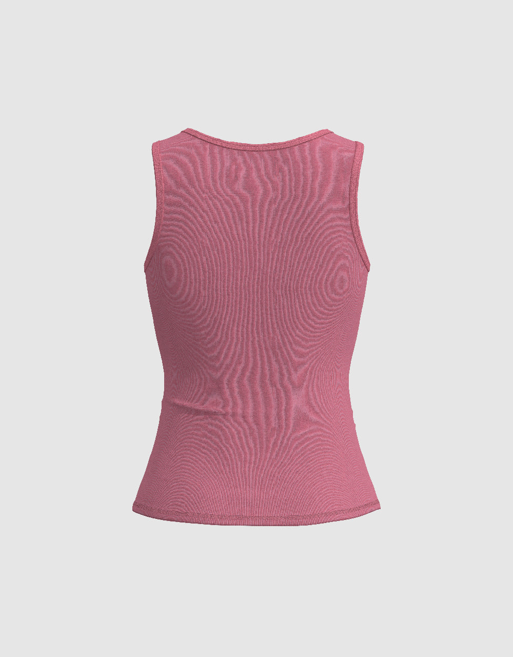 Printed U Neck Knitted Tank Top