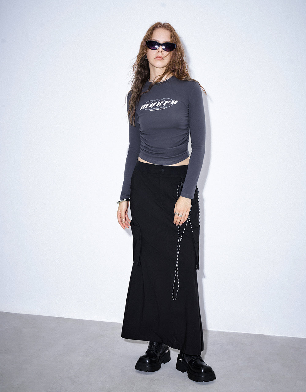 Midi A-Line Skirt