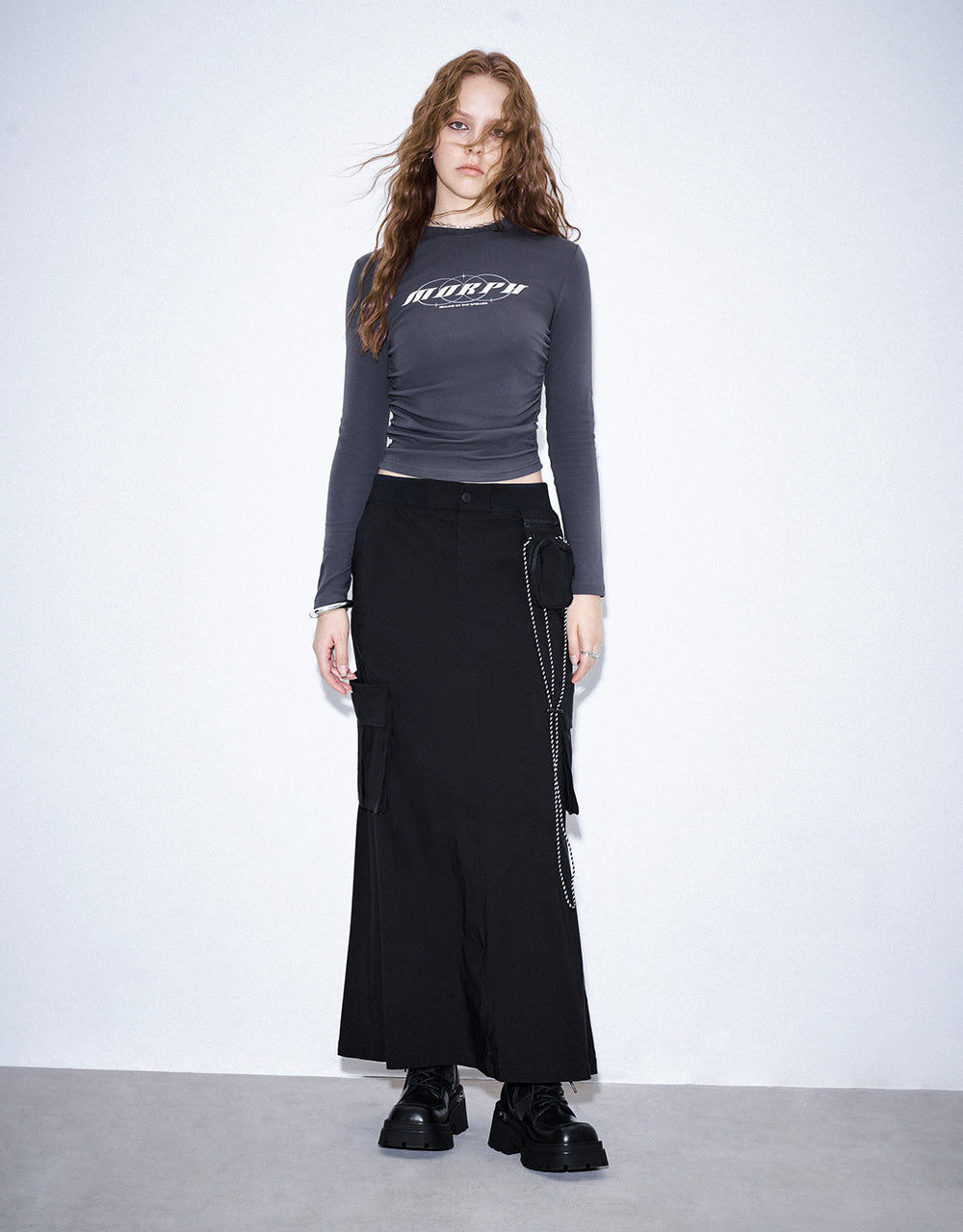 Midi A-Line Skirt
