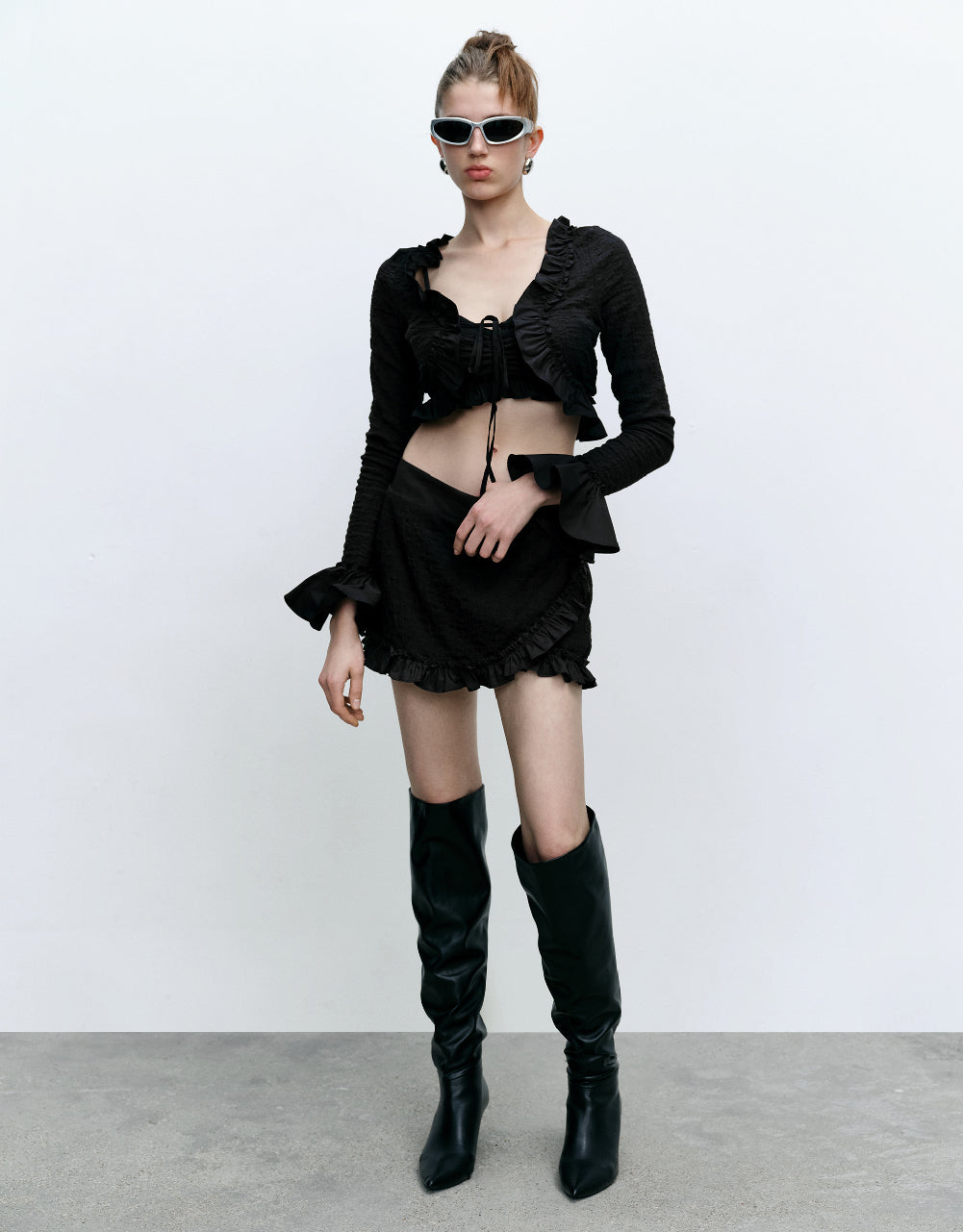 Frill Trim Mini Skirt