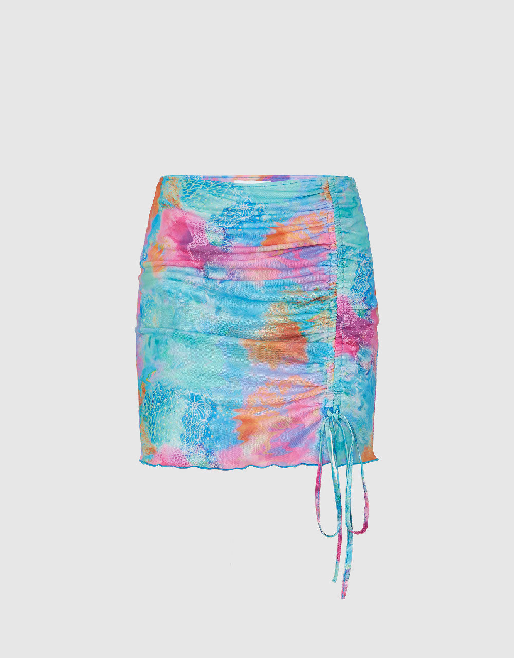 Ruched Mini Straight Skirt