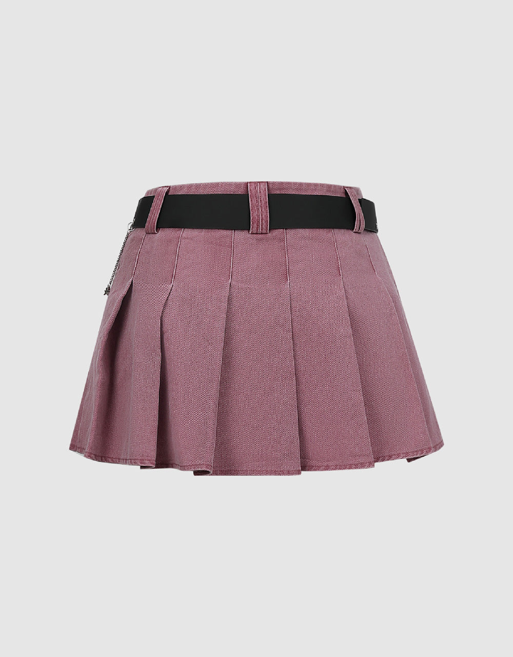 Pleated Mini A-Line Skirt