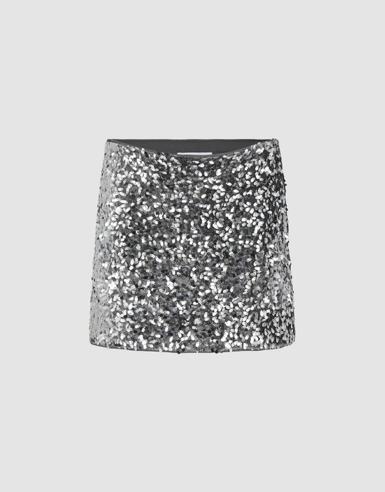 Sequins Mini Skinny Skirt