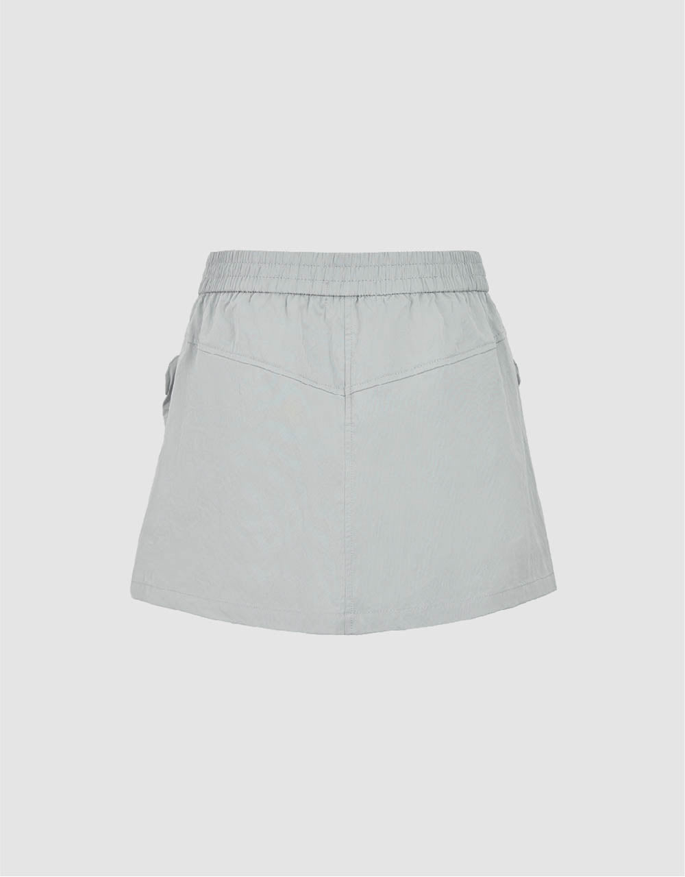 Elastic Waist Mini A-Line Skirt