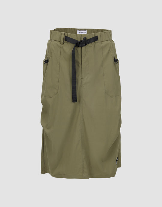 Midi Straight Skirt With Belt