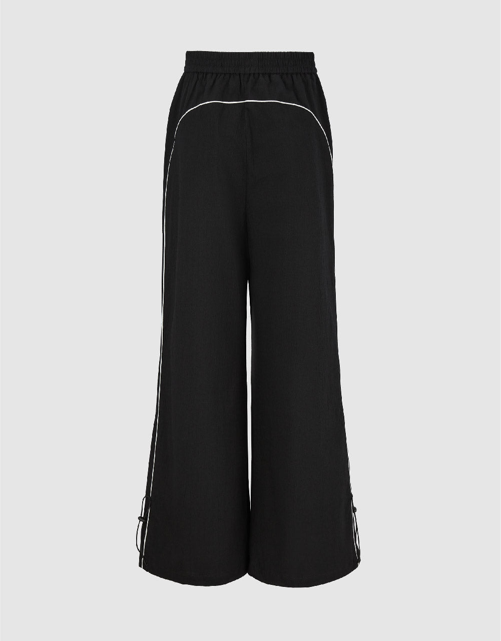 Elastic Waist Wide-Leg Pants