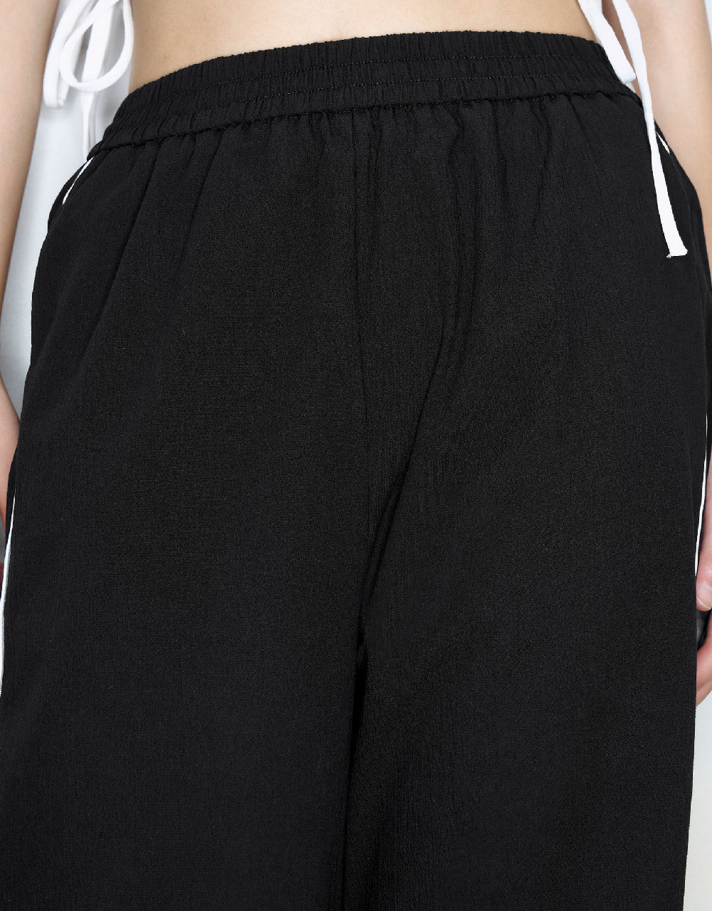 Elastic Waist Wide-Leg Pants
