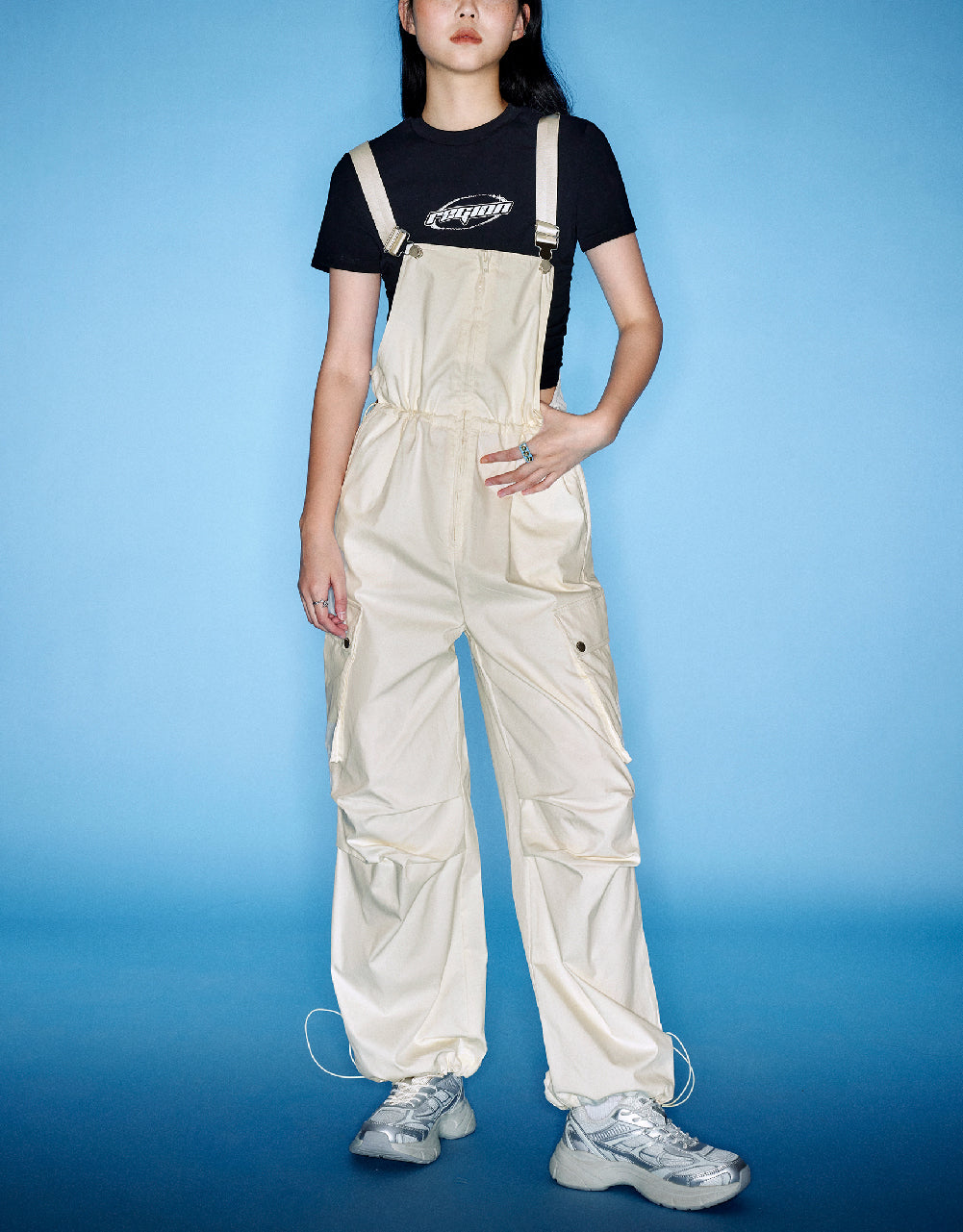 Drawstring Waist Jumpsuit