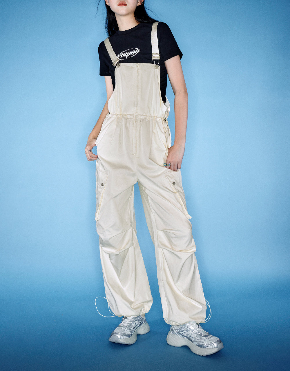Drawstring Waist Jumpsuit