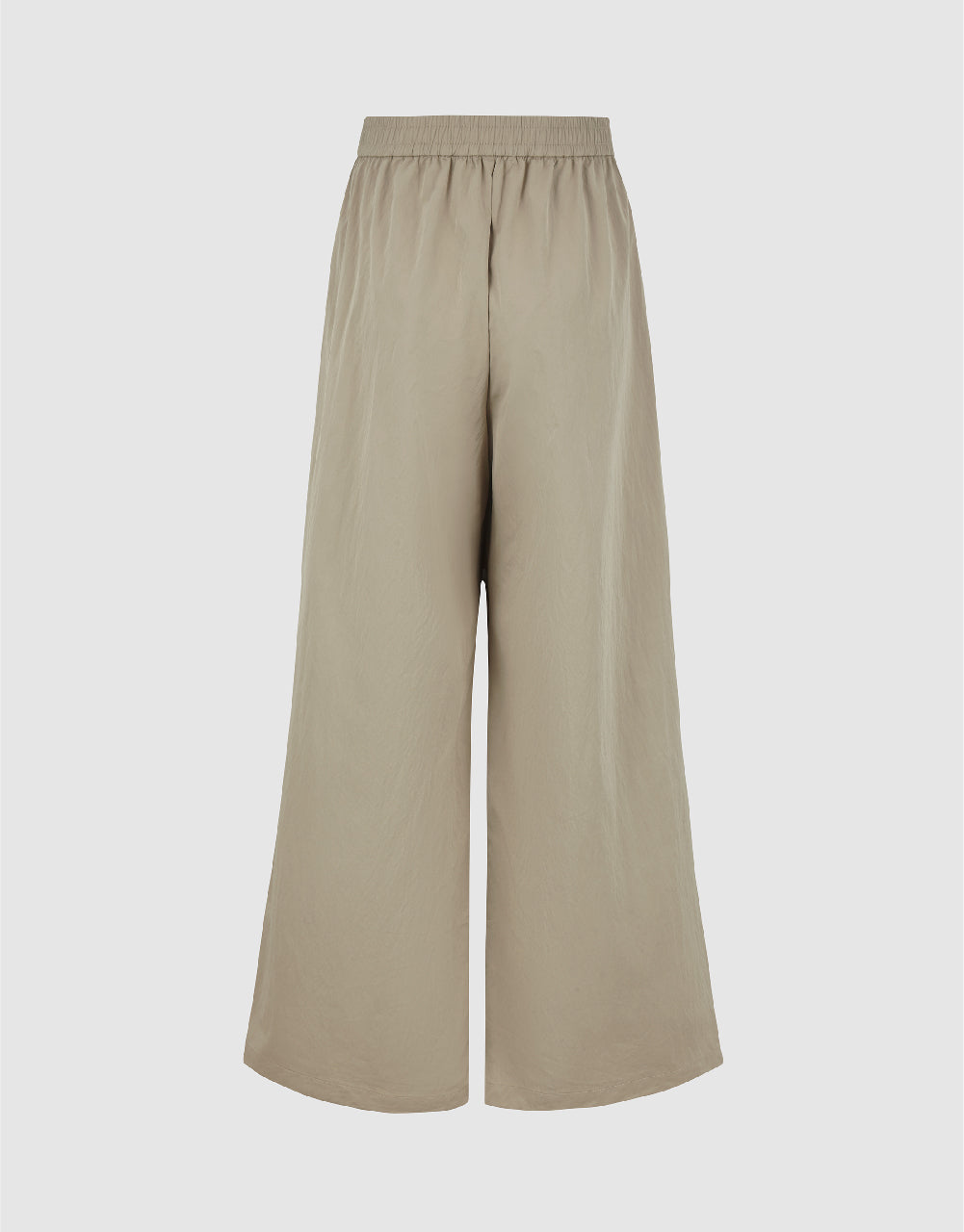 Elastic Waist Wide-Leg Pants