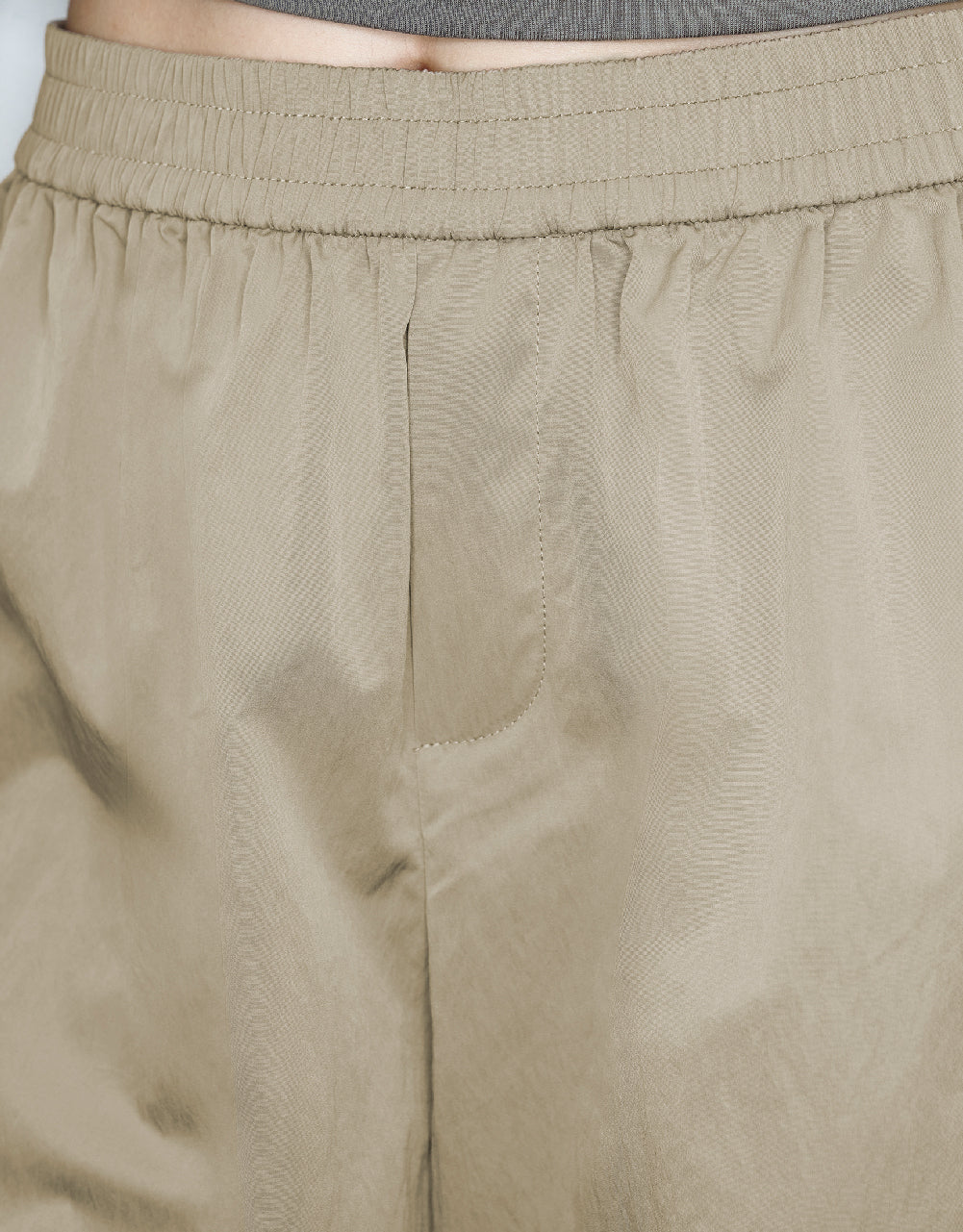 Elastic Waist Wide-Leg Pants
