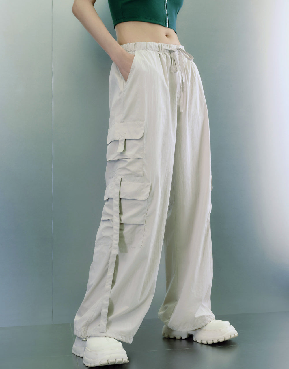 Drawstring Waist Jogger Pants