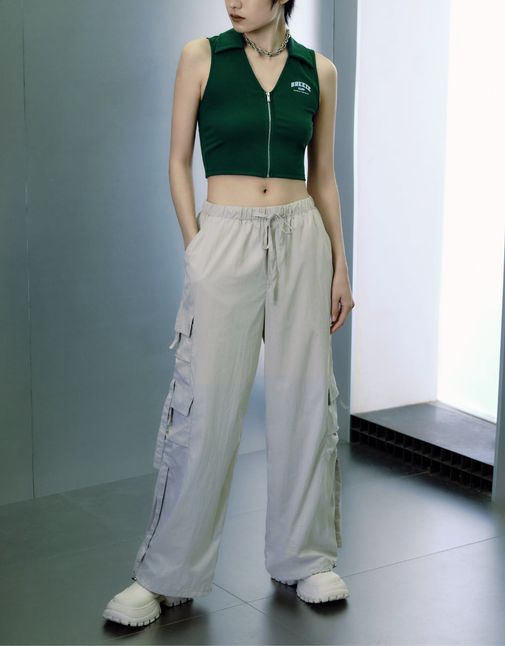 Drawstring Waist Jogger Pants