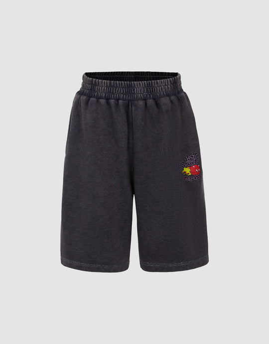 Elastic Waist Loose Shorts