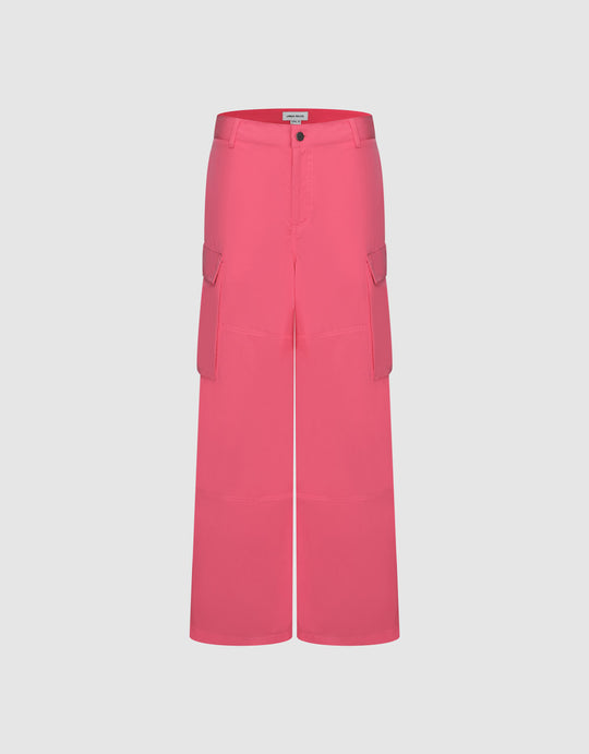 Multi-Pocket Wide-Leg Pants