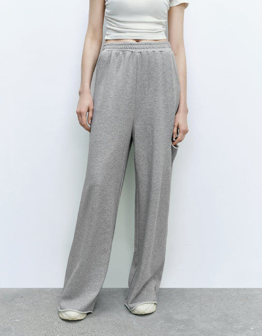 Cut-Out Knitted Wide-Leg Pants
