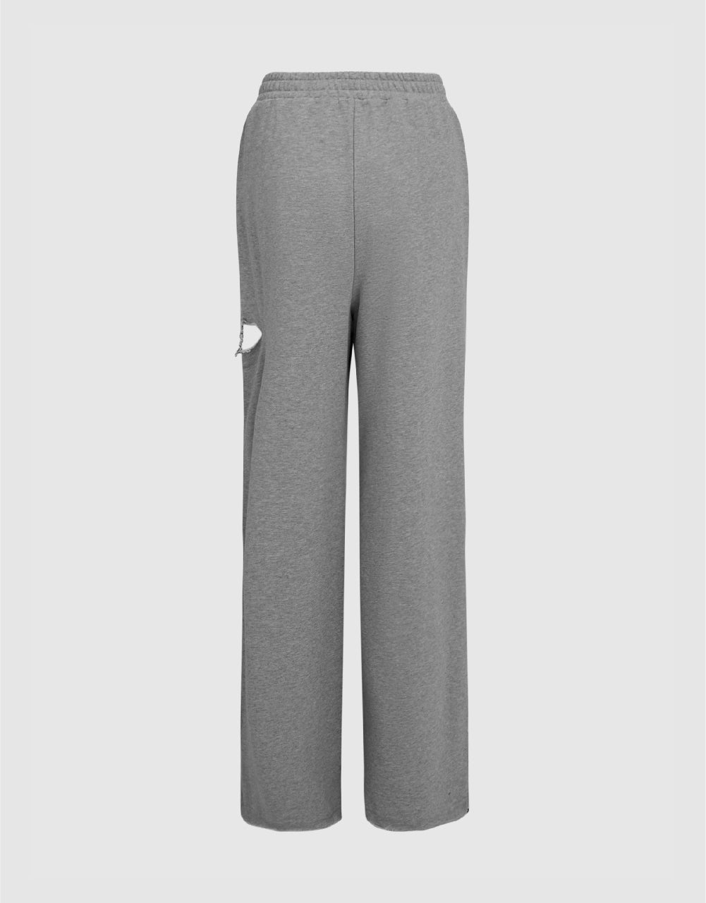 Cut-Out Knitted Wide-Leg Pants