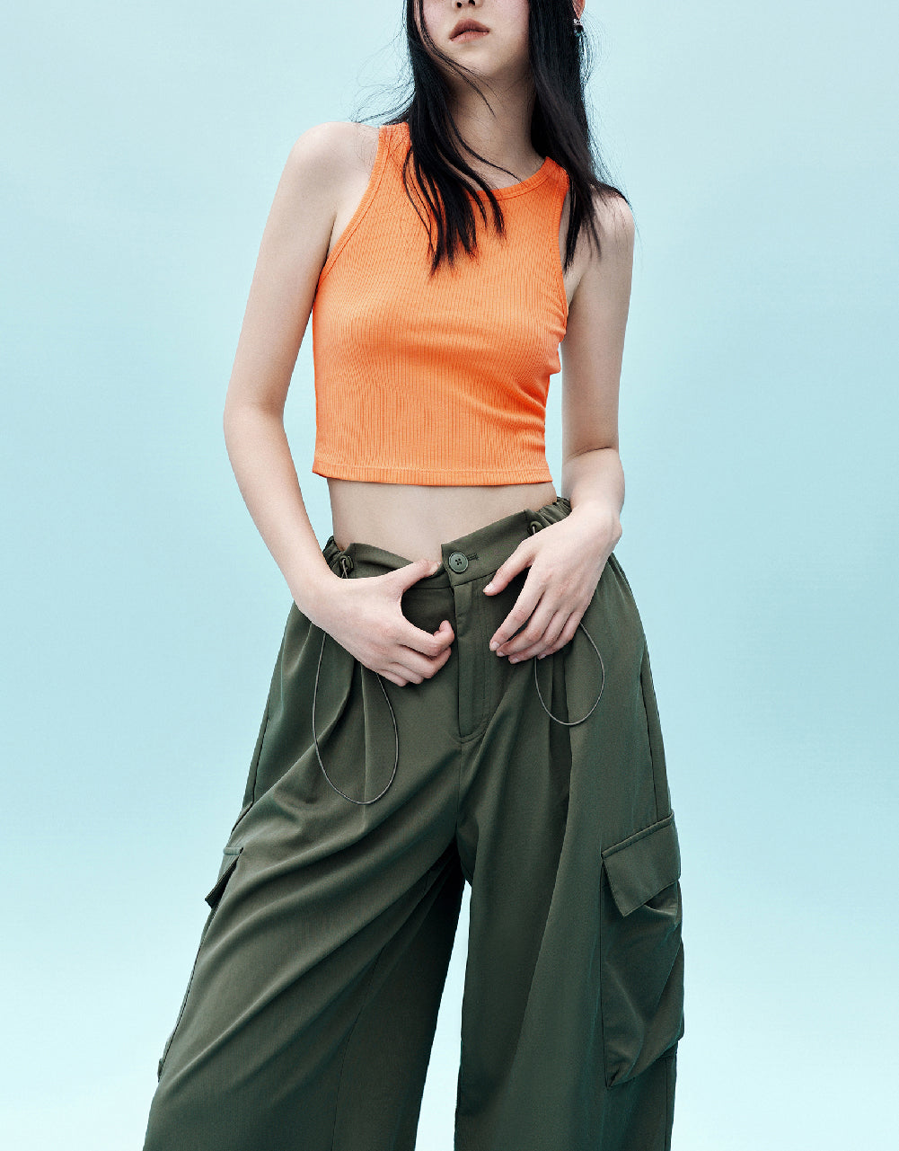 Thin Straight Pants