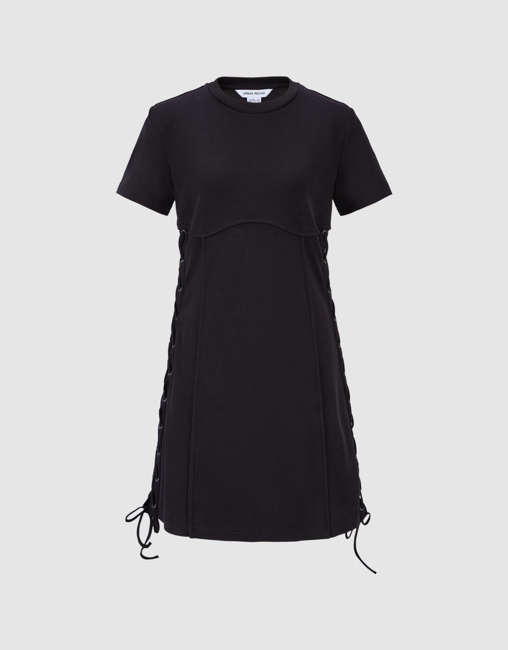 Standard Sleeve Crew Neck Skinny-Fit Dress