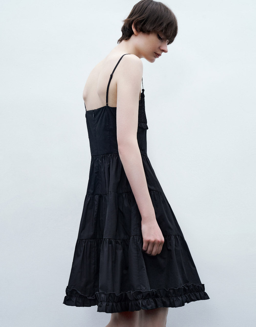 Sleeveless Shirred A-Line Dress