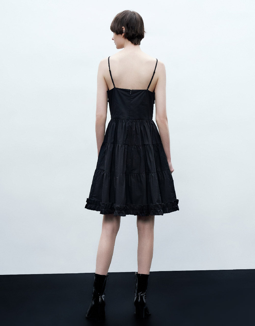 Sleeveless Shirred A-Line Dress