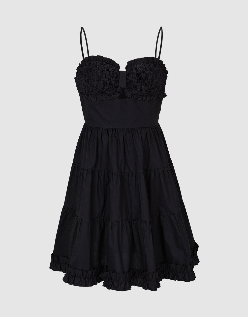 Sleeveless Shirred A-Line Dress