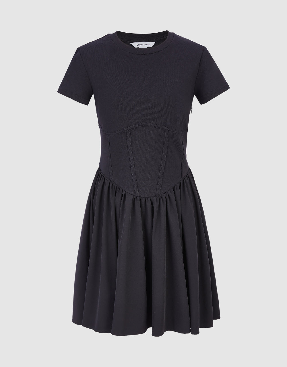 Crew Neck Straight Dress