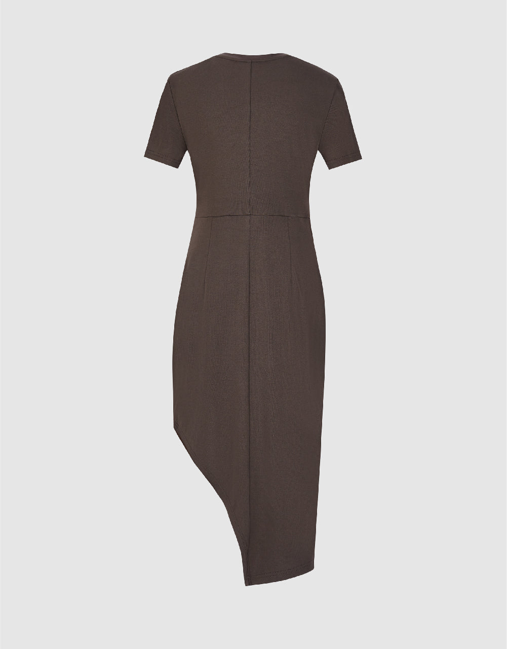 Asymmetric Crew Neck Skinny Dress