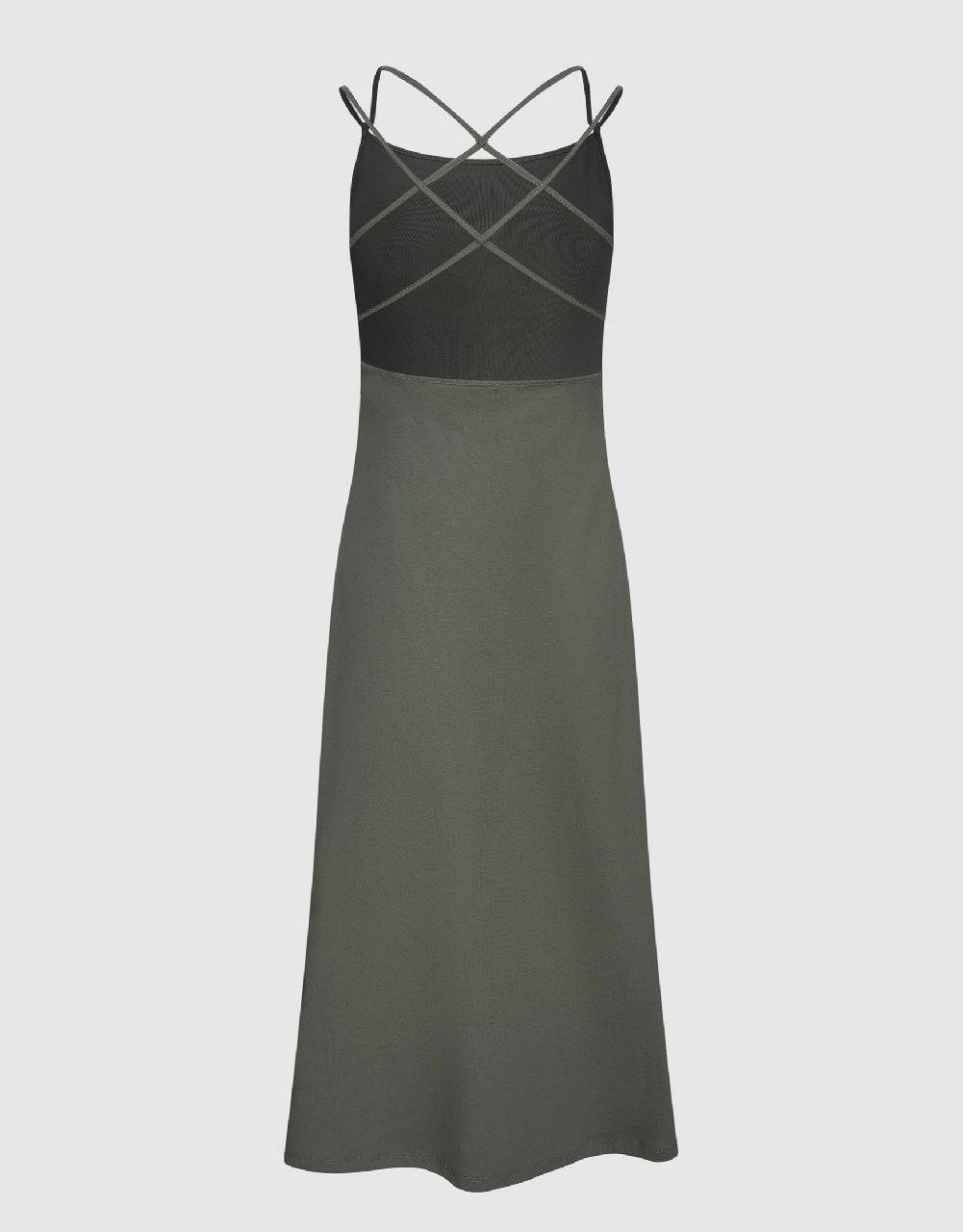 Sleeveless Square-cut Collar Straight Dress