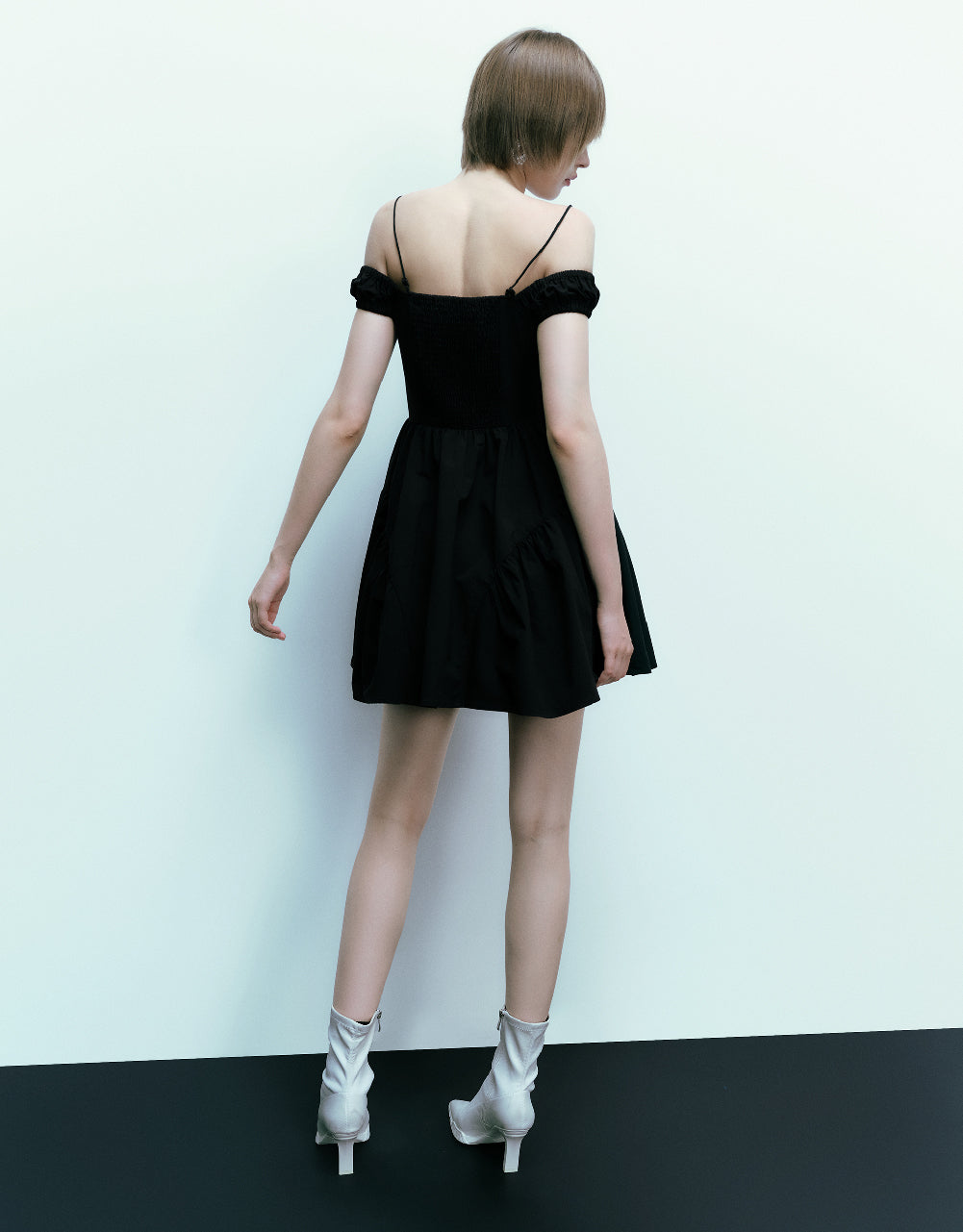 Sleeveless Off-Shoulder Skater Dress