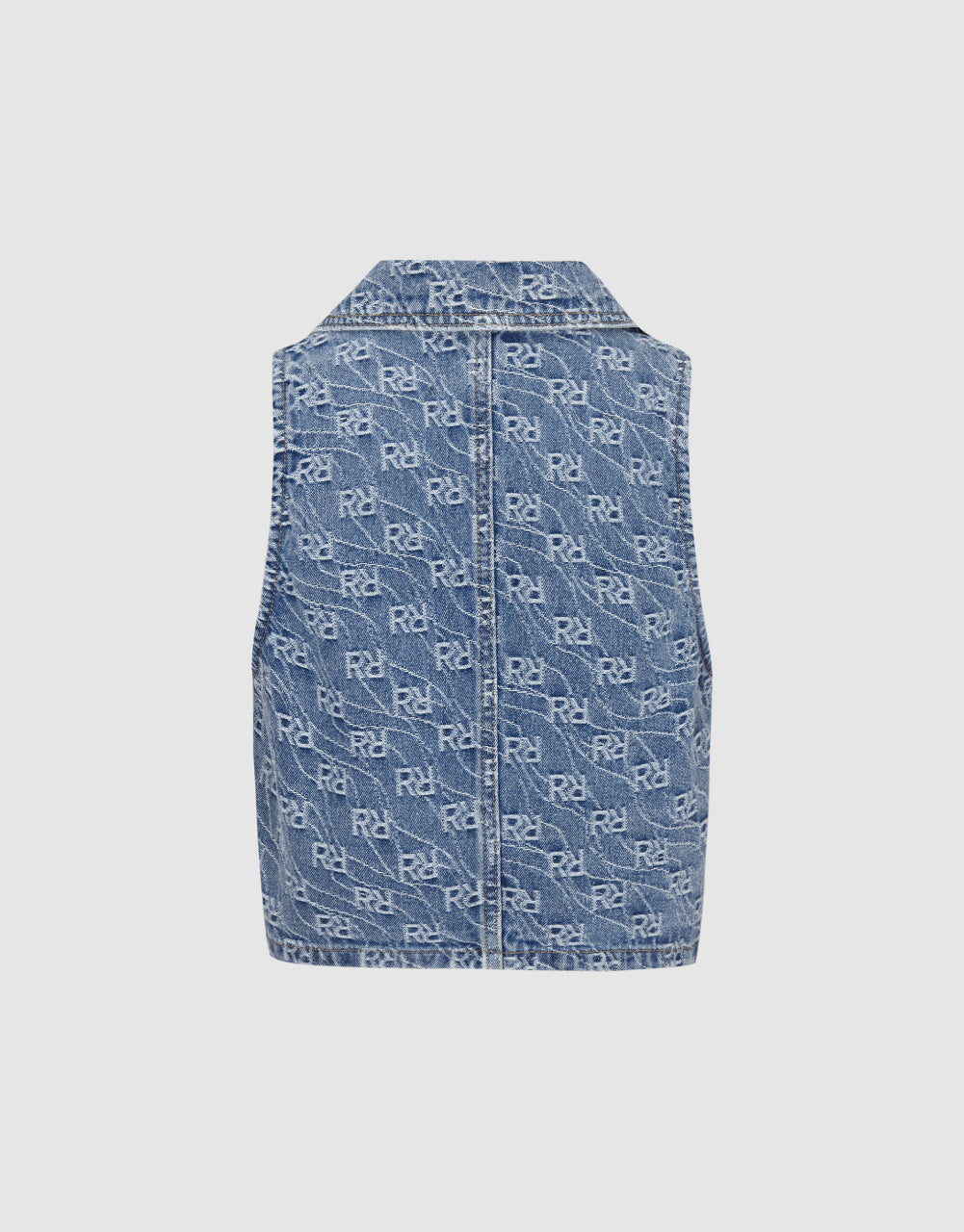 Monogram Lapel Denim Waistcoat