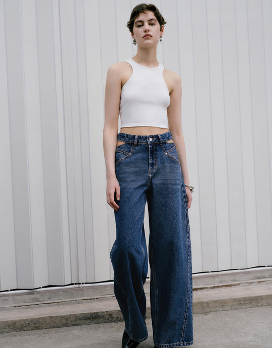 Cut-Out Jeans