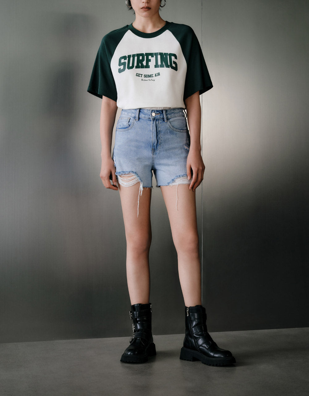 Raw Hem Denim Shorts