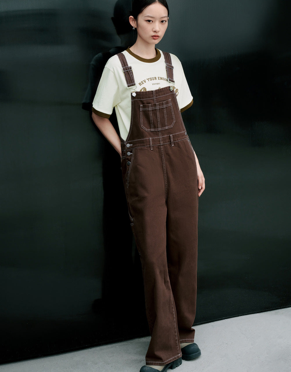 Loose Denim Overalls