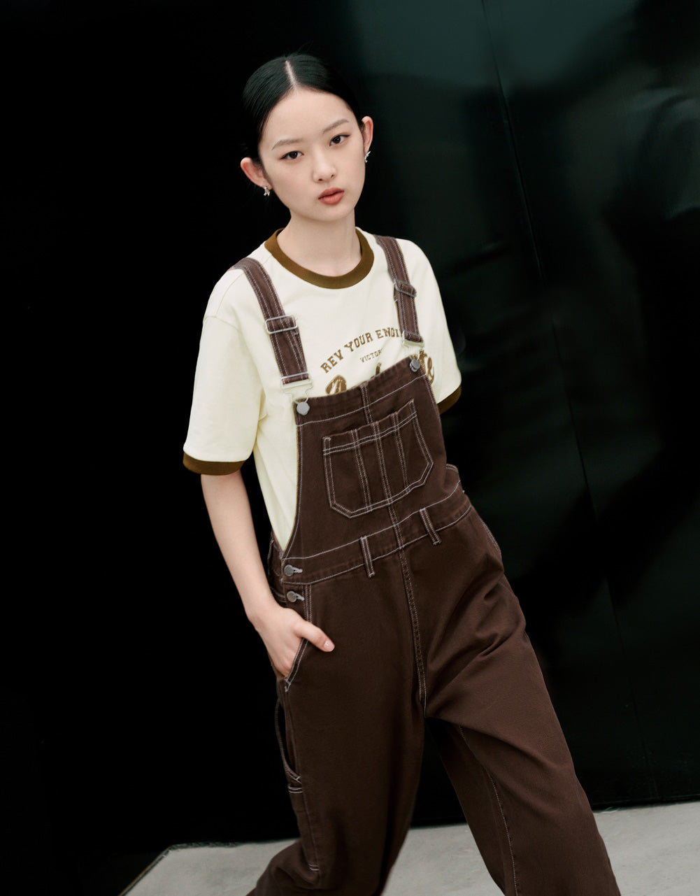 Loose Denim Overalls