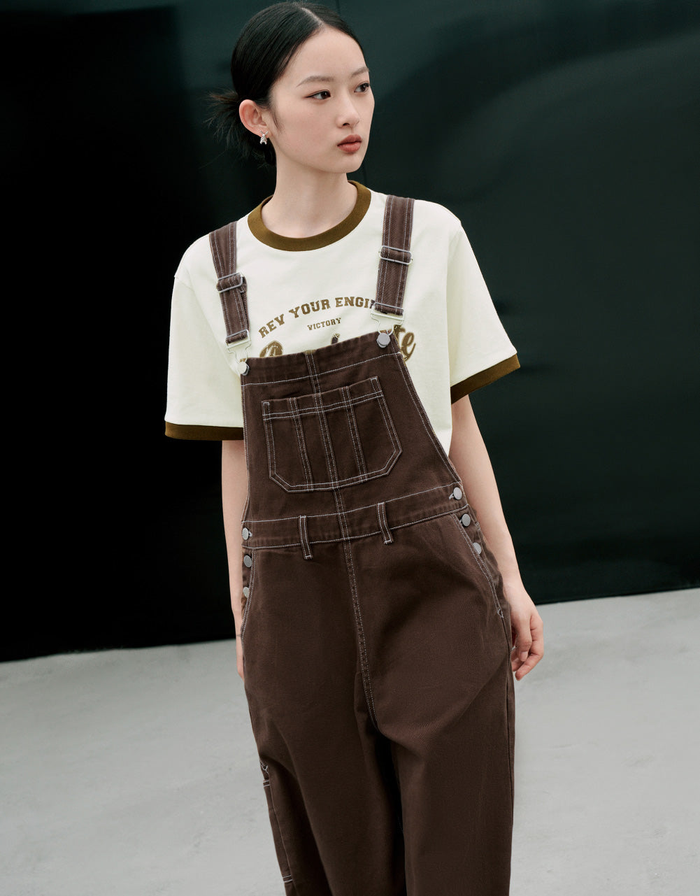 Loose Denim Overalls
