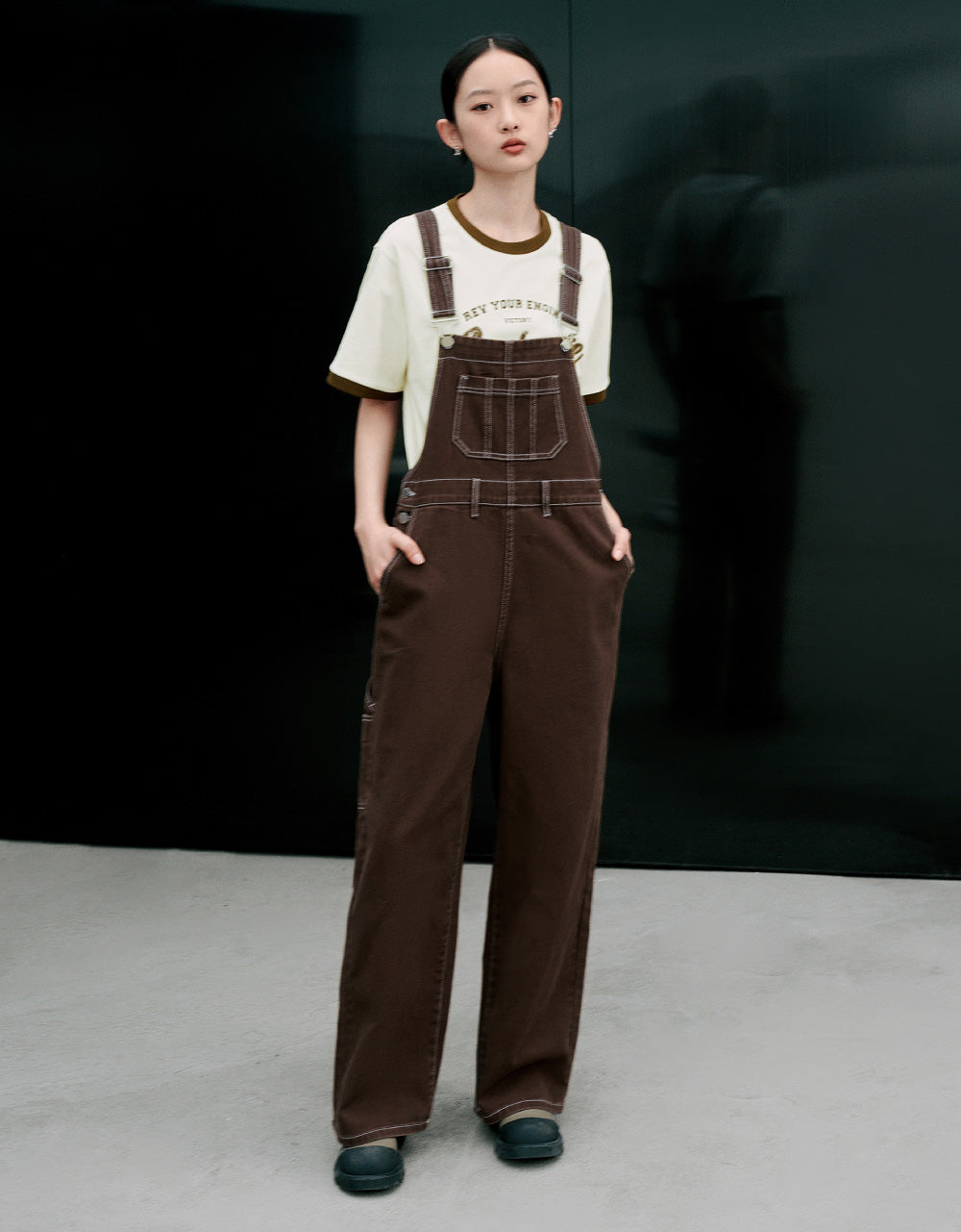 Loose Denim Overalls
