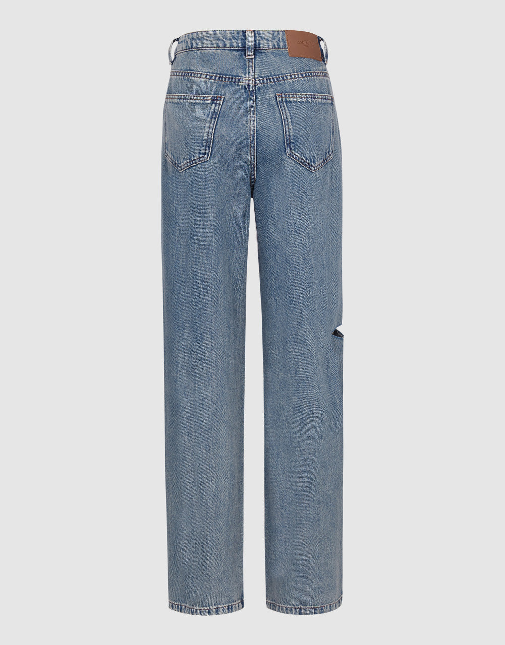 Mid-Waist Ripped Jeans