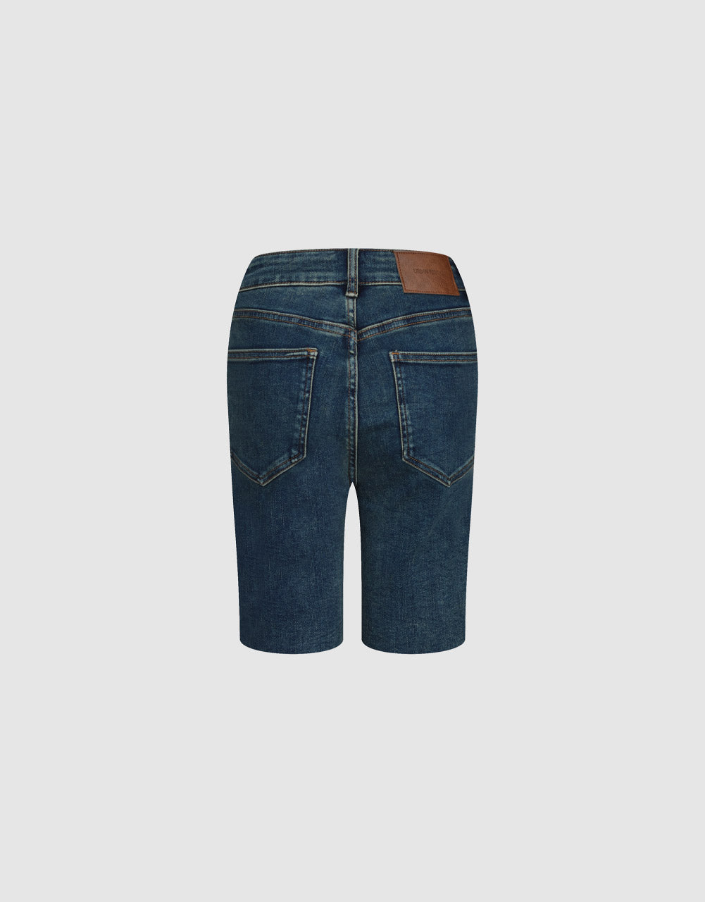Mid-Waist Denim Shorts