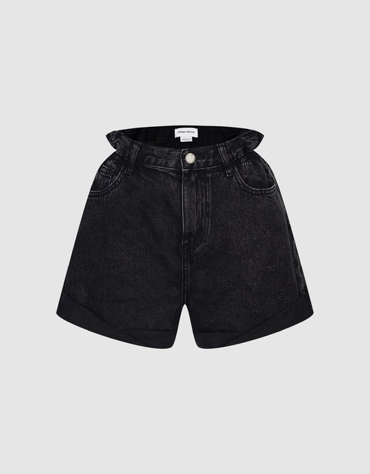 Roll Up Hem Denim Shorts