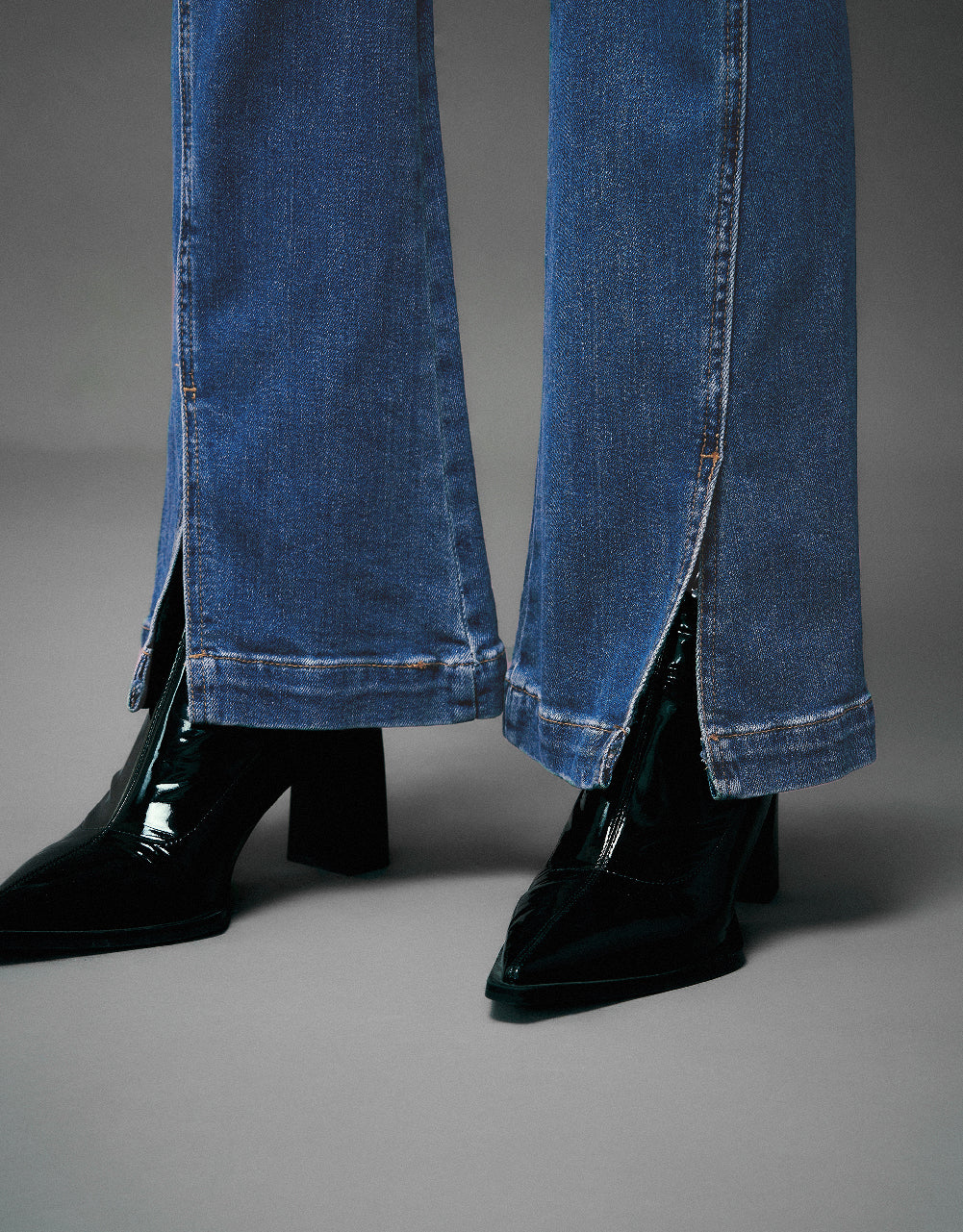 Split Hem Flare Jeans